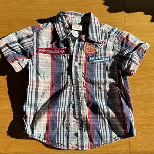 Disney Lightning McQueen Plaid Button-Down Shirt
